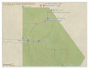 map of Central Kalahari GR